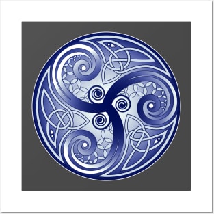 April Triskelion Blue Posters and Art